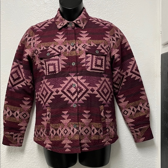 Ariat Jackets & Blazers - Women’s purple and pink ARIAT REAL Aztec print shacket size medium